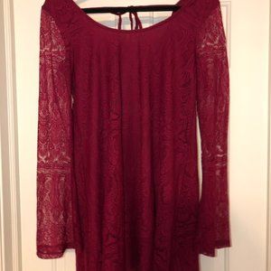 Lace long sleeve dress